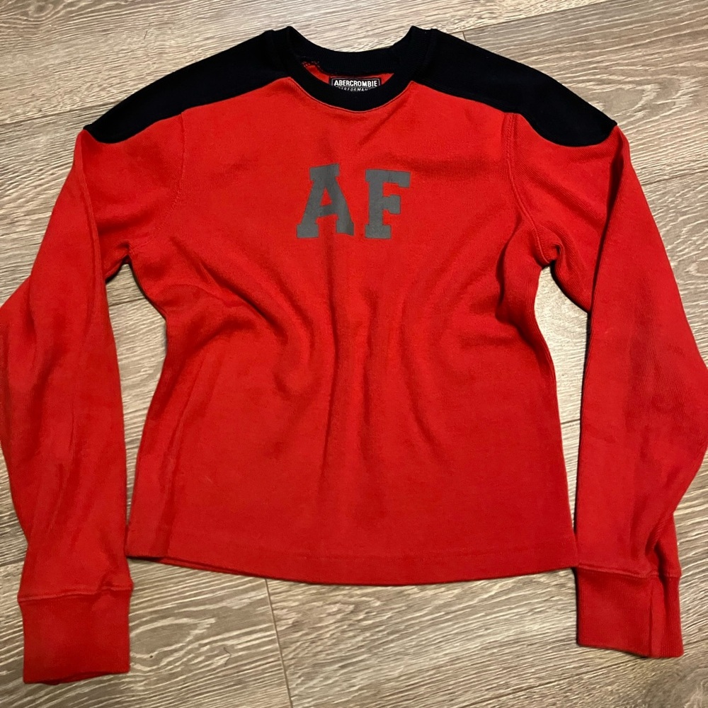 Y2K Abercrombie Performance AF Logo Crewneck Knit Sweatshirt